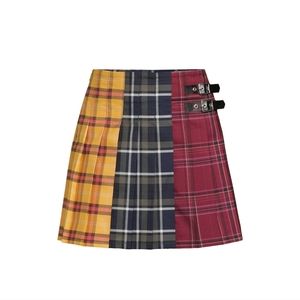 No Boundaries Junior's  Pleated Skirt Multicolor Plaid